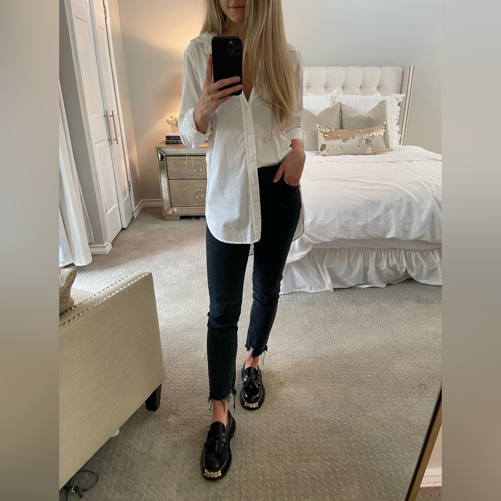 Frank & Eileen white button up blouse